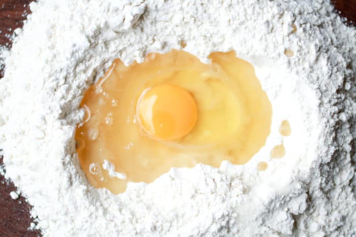 flour and eggs to make Bolivian Cheese Empanadas