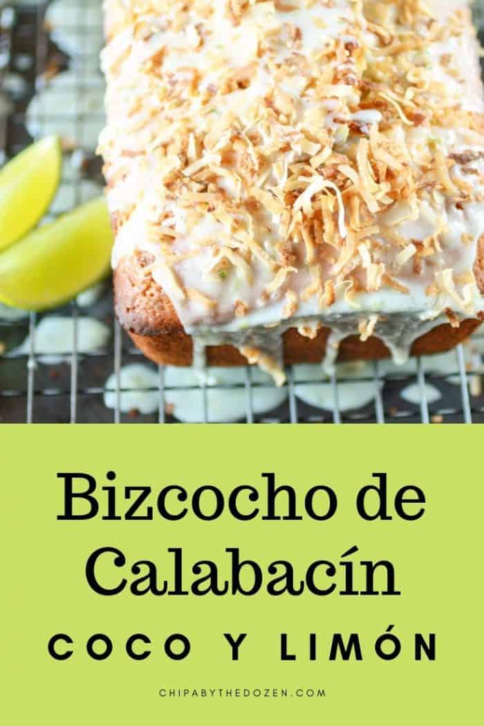 Bizcocho de Calabacín, coco y limón
