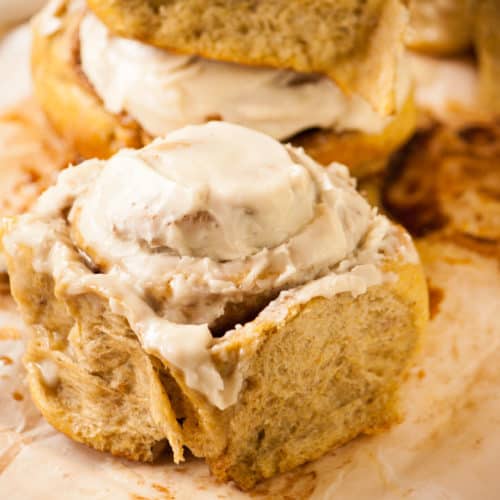 Fluffy Pumpkin Cinnamon Rolls