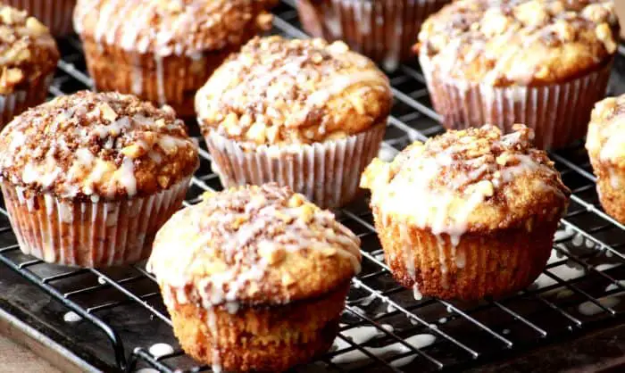 Nutty and moist coffeecake muffins