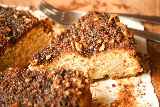 slice of Brown Butter Banana Coffeecake