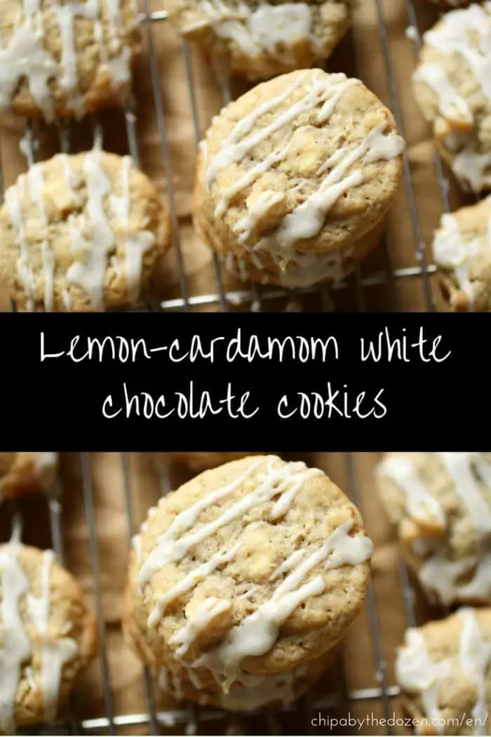 Lemon-cardamom white chocolate cookies