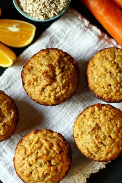 Carrot oatmeal muffins