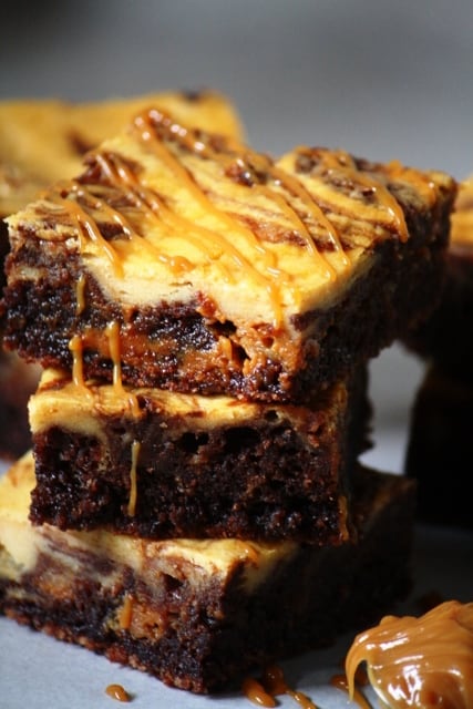 Dulce de leche cheesecake brownies