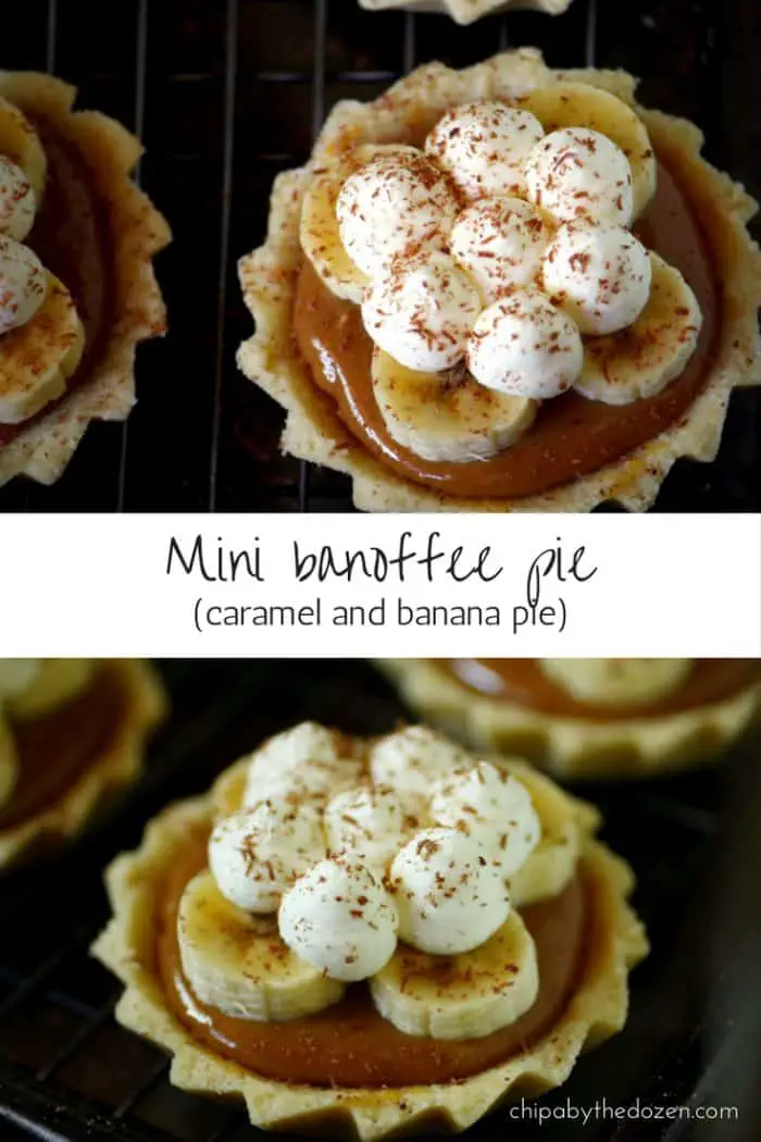 Mini banoffee pie (caramel and banana pies)