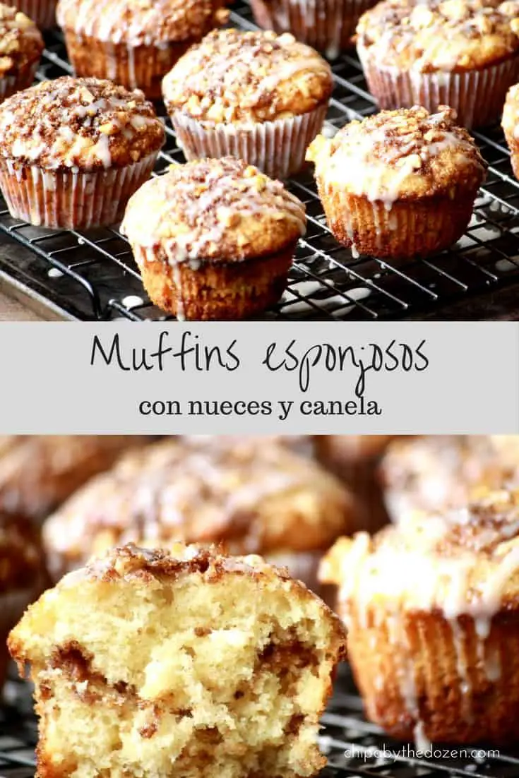 Muffins esponjosos con nueces y canela Chipa by the Dozen