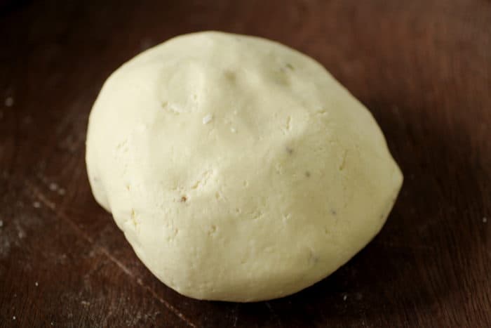 chipa dough on a wood board