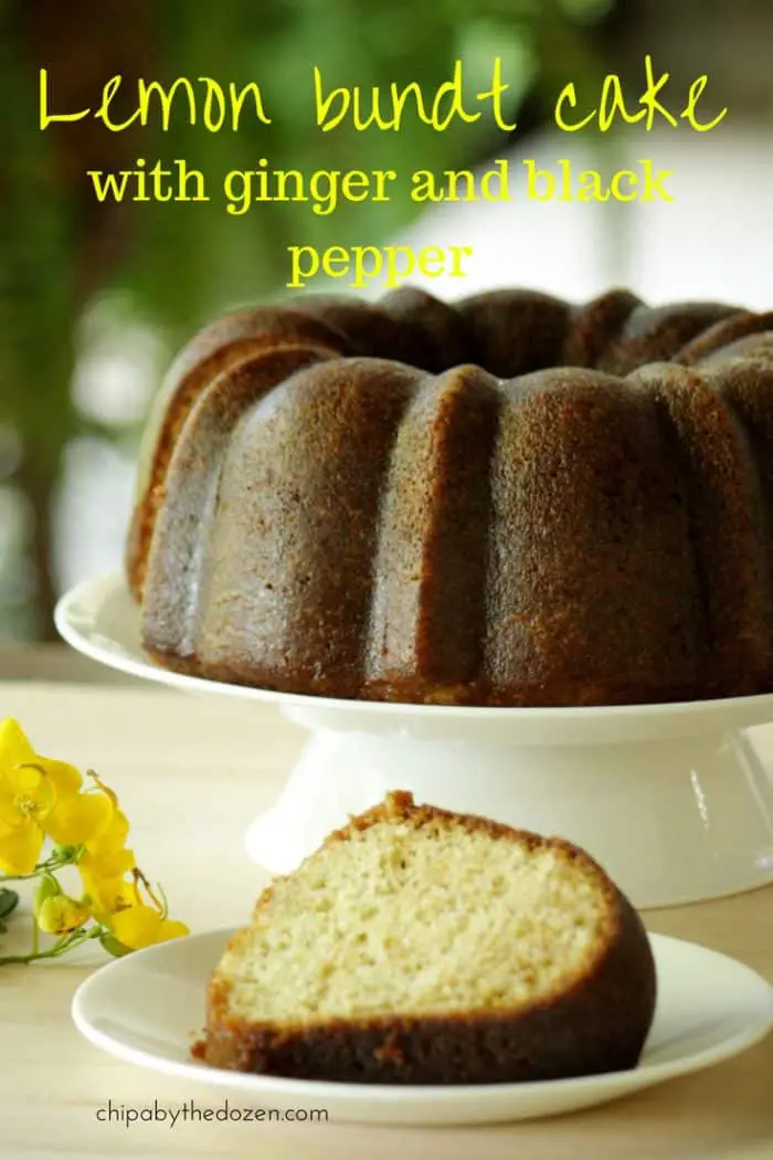 Lemon bundt cake with ginger and black pepper