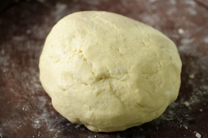 chipa dough on a wood board