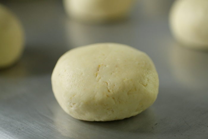 chipa dough on a baking tray