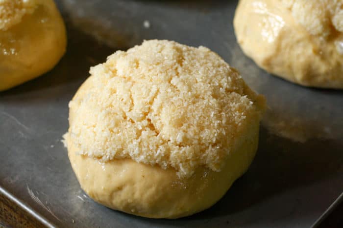 roll dough with a coconut crust