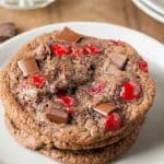 Chewy Double Chocolate Cherry Cookies