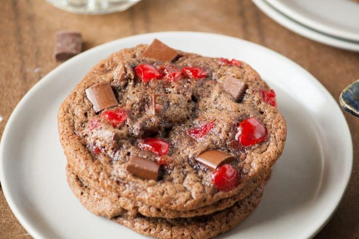 Chewy Double Chocolate Cherry Cookies