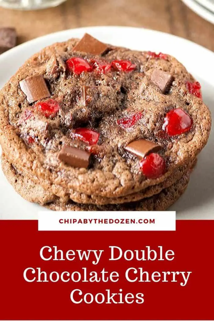 Chewy Double Chocolate Cherry Cookies