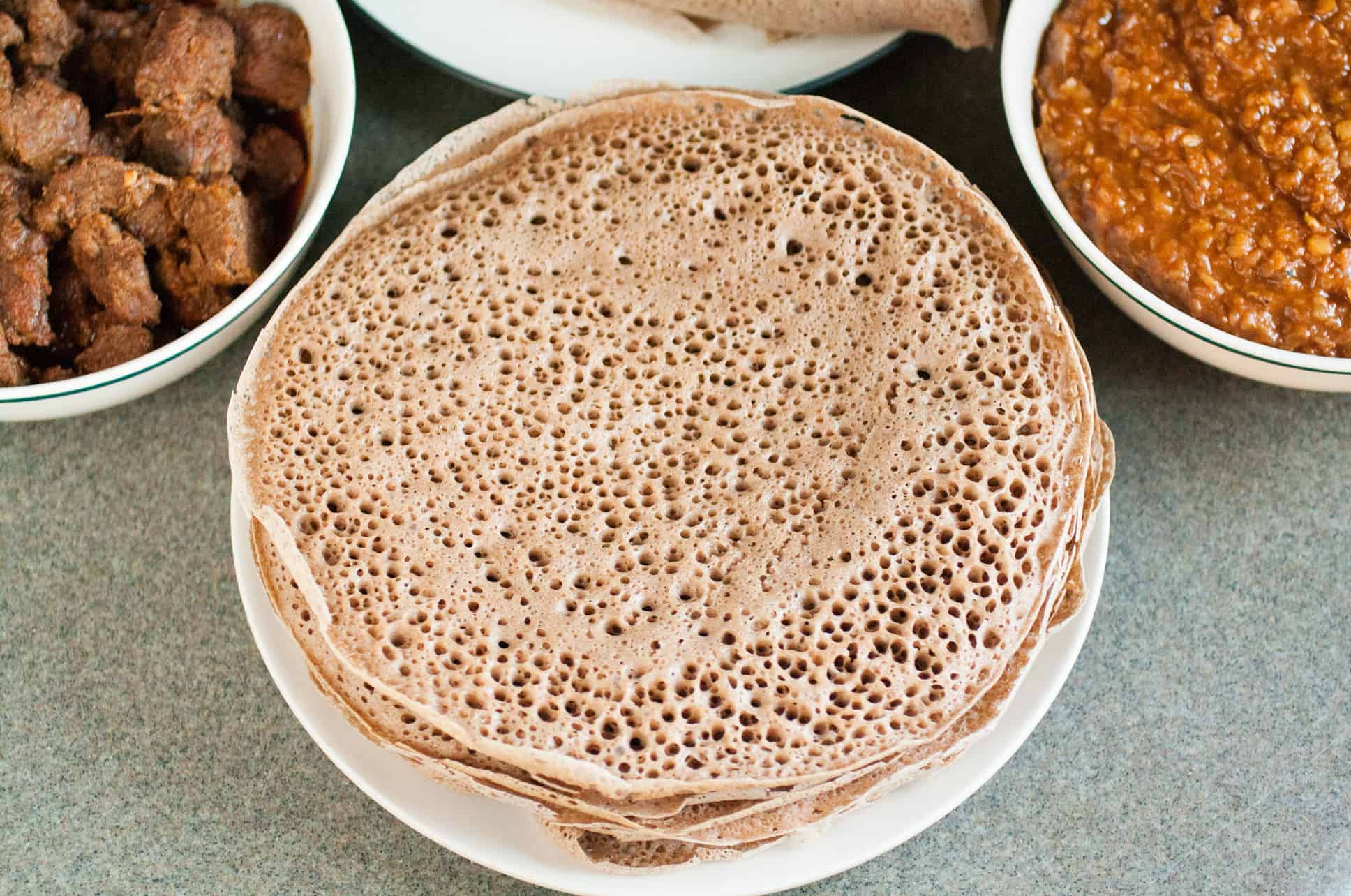 Injera (Ethiopian Flatbread)