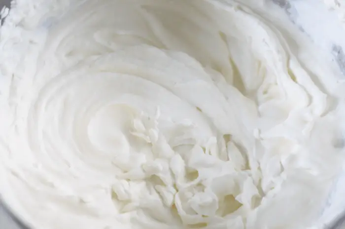 whipped cream in a bowl