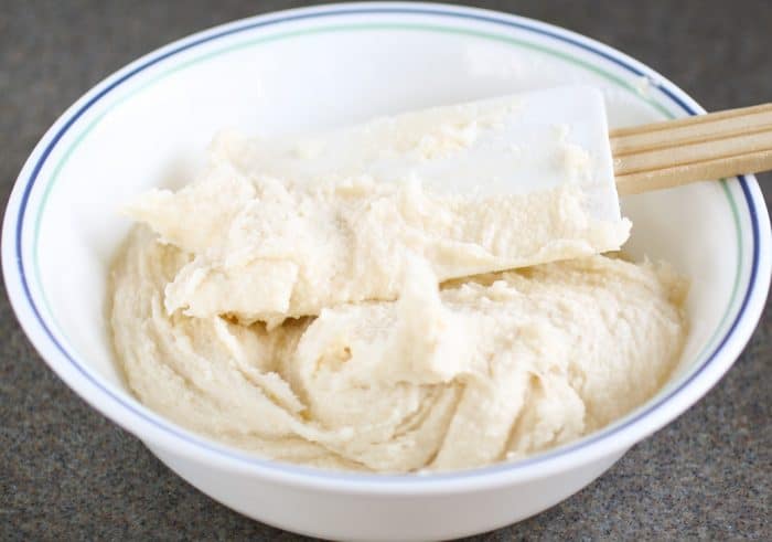sweet paste for bread in a bowl
