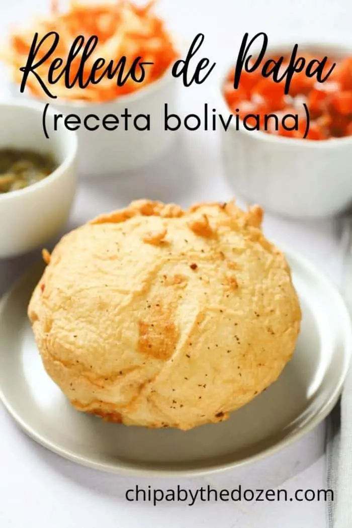 relleno de papa (receta boliviana) en un plato