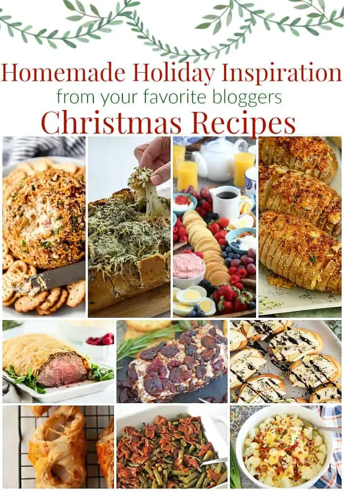 collage of different Christmas recipes