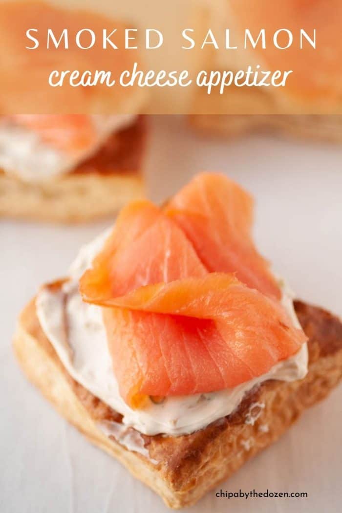 Image with letter for smoked salmon appetizer