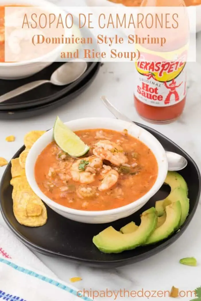 picture with recipe name. bowl with soup and hot sauce