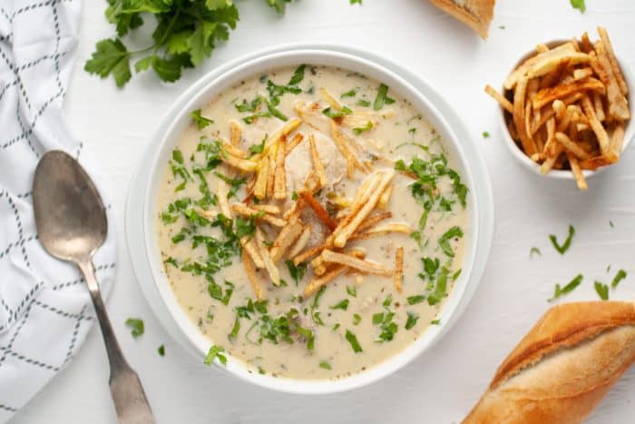 bowl with Bolivian soup 