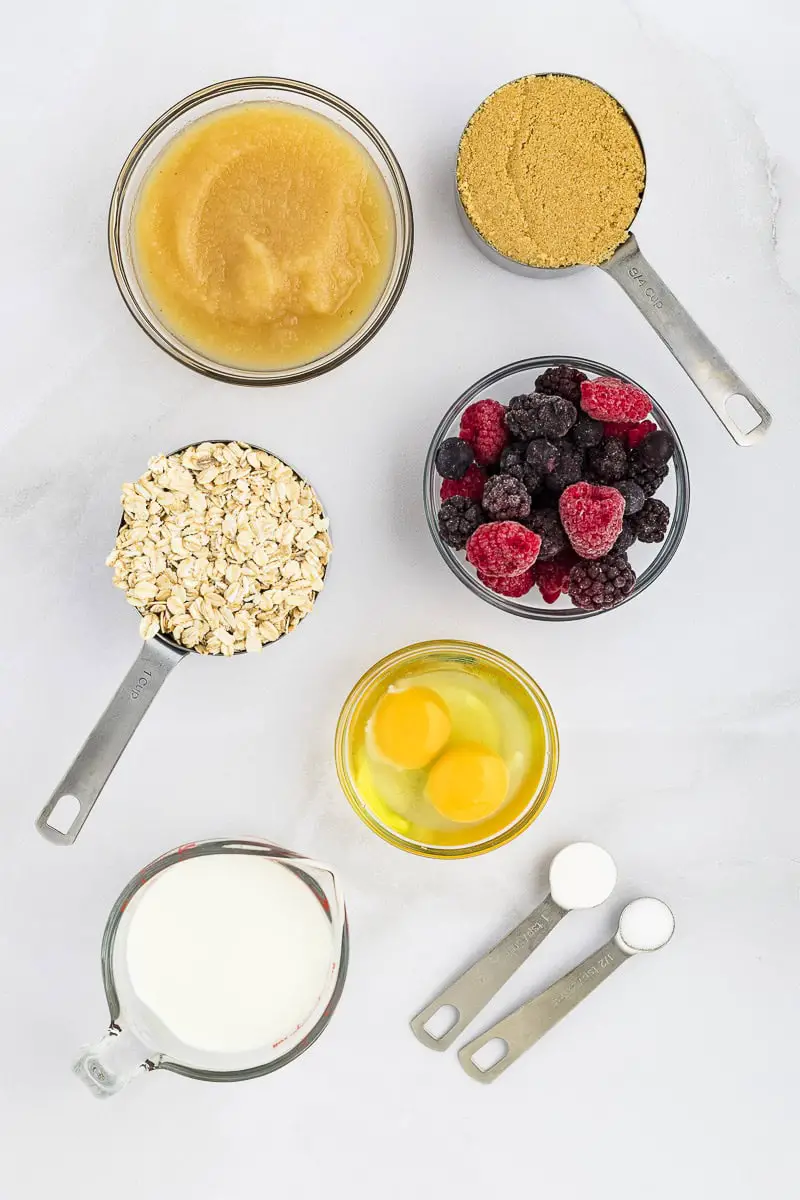 ingredients for baked oatmeal