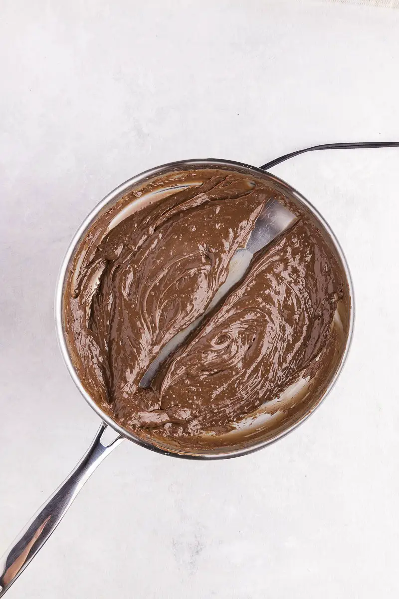 brigadeiro mixture in a pan